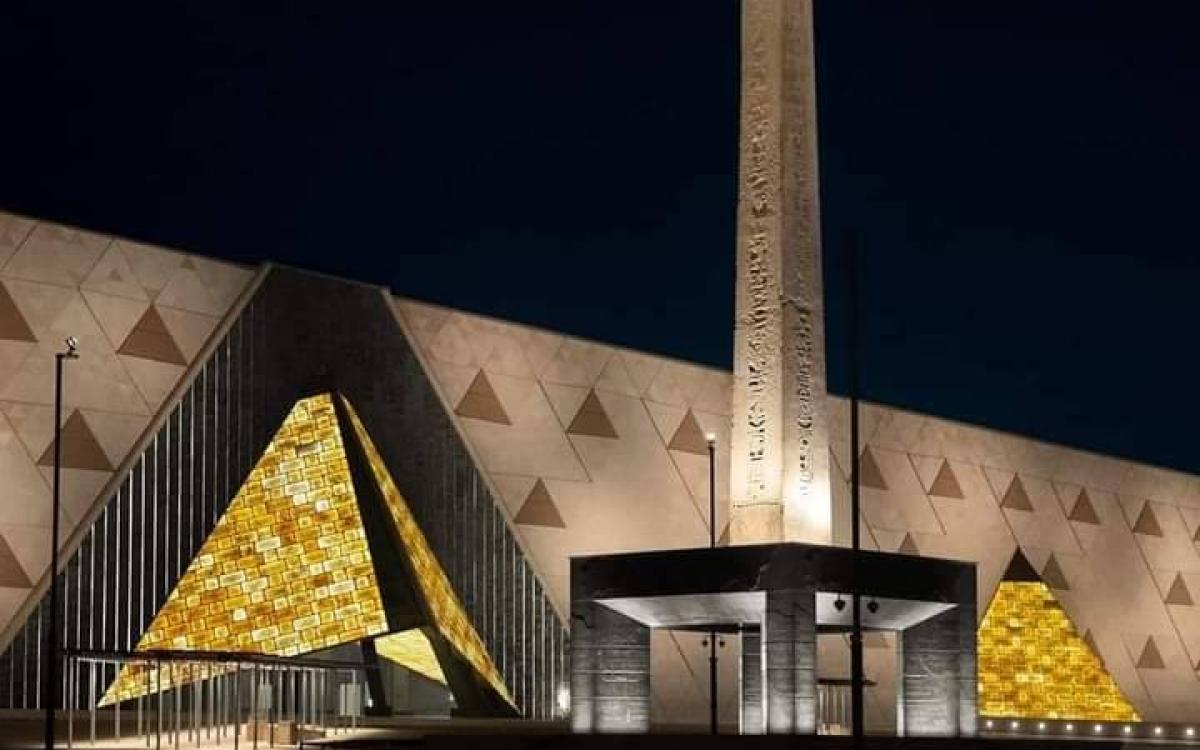 Grand Egyptian Museum By Plane ( Flight )